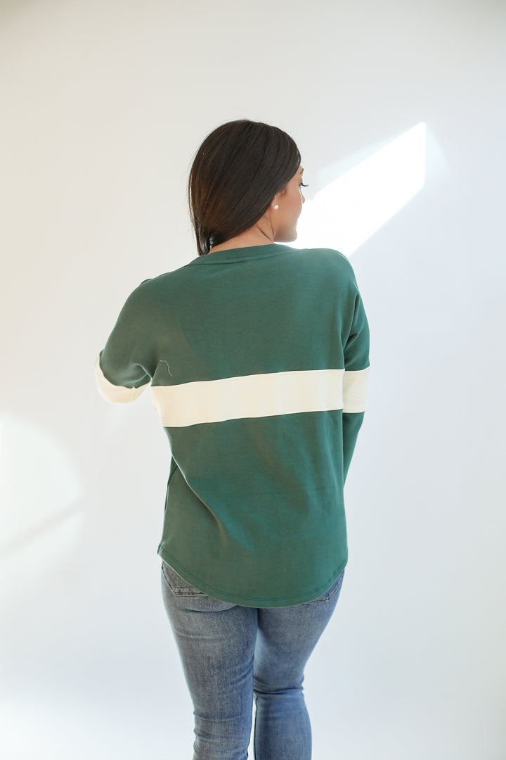 Varsity Dual Zip Breastfeeding Long Sleeve