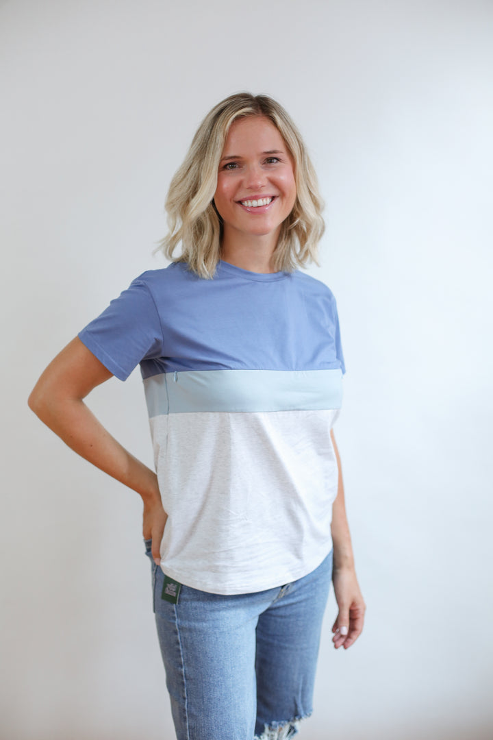 Classic Fit Invisible Zip Breastfeeding Tee