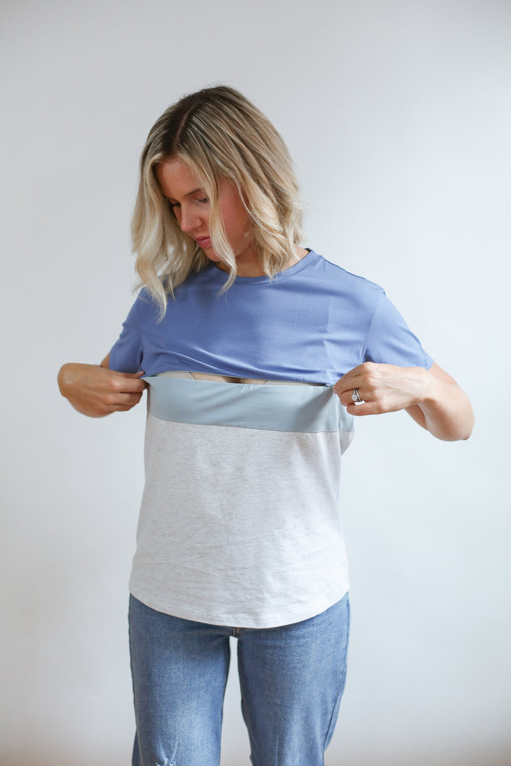 Classic Fit Invisible Zip Breastfeeding Tee